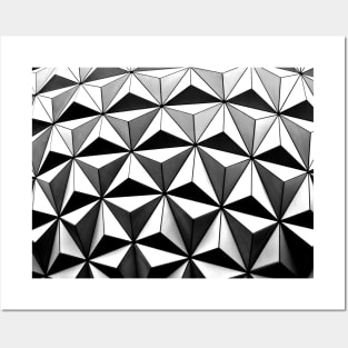 Black and white diamond shape wallpaper Posters and Art